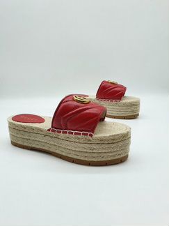 Сабо Гуччи Gucci эспадрильи на платформе