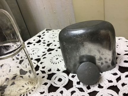 Фляжка фляга стекло антикварная