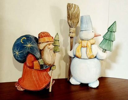 Дед мороз и снеговик