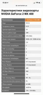 Видеокарта nvidia GeForce 2 MX 400 w/TV 64 MB