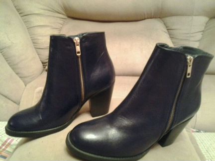 Ботильоны jonak 38р чёрные, кожа каблук 8 см