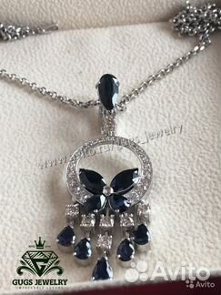 Роскошное колье с бриллиантами и сапфирами