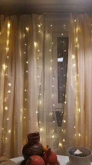 Гирлянда занавес. Светящаяся