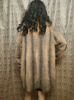 Шуба серебристая лиса