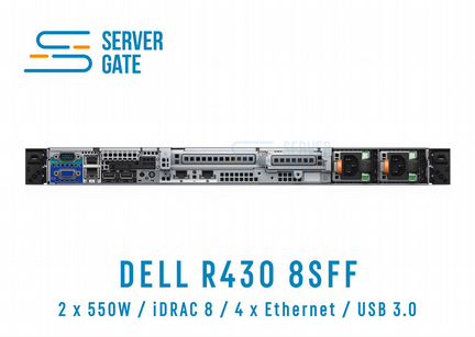 Dell R430 8SFF / 2xE5-2630v4 / 192 GB