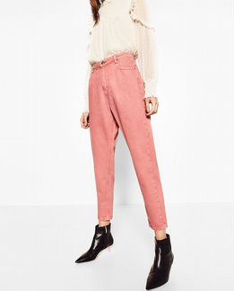 Винтажные розовые джинсы бойфренд Zara