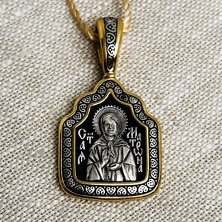 Серебряный Подвес с Золочением Матрона Московская