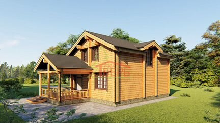 Дом из бруса камерной сушки 9х12м