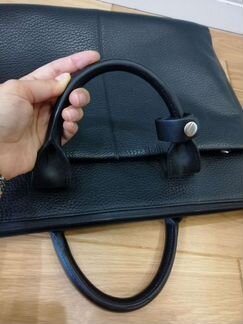 Сумка мужская кожаная Malgrado черная