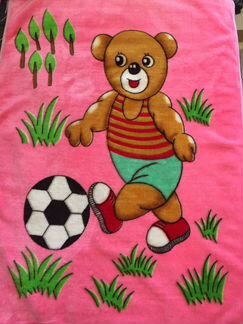 Плед «Мишка-футболист»