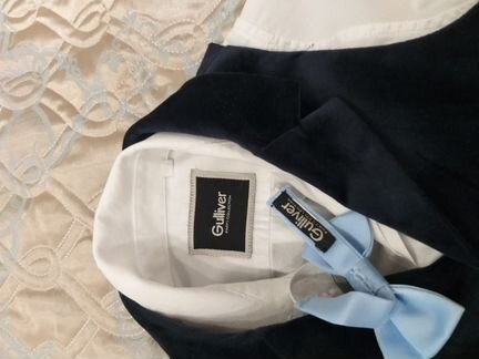 Велюровые брюки и жилет+рубашка Гулливер Gulliver