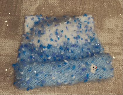 Детский комплект «кошечка» шапка и снуд