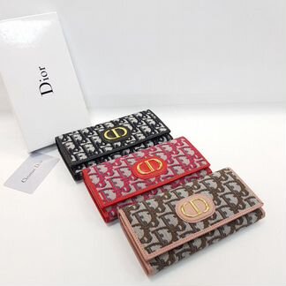 Женский кошелек Christian Dior Диор жаккард кожа
