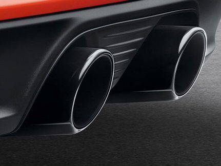 Выпускные трубы чёрного цвета Porsche 911 991