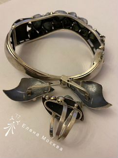 Винтаж: серьги кольцо браслет бирюза