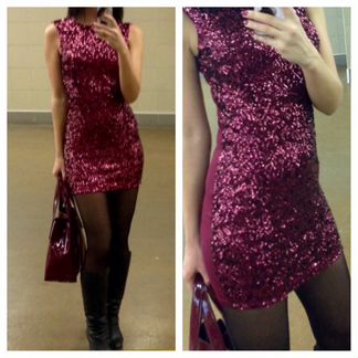 Блестящее платье HM