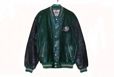 Кожаная куртка-бомбер Avirex Винтаж 1980-х годов