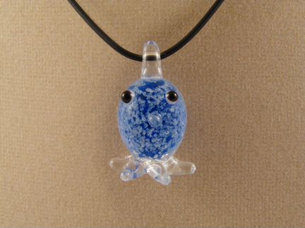 Подвеска Синий осьминожка (лэмпворк)