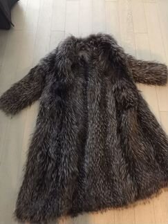 Шикарная вязаная шуба из чернобурки