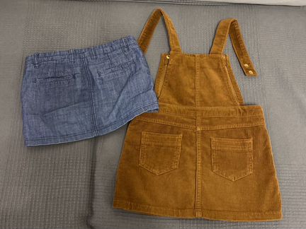 Юбка джинсовая H&M и сарафан Mango