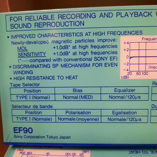 Аудио кассеты soni EF90,GoldStar HD90, Maxell LN90