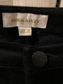 Брюки Леггинсы Miss Sixty чёрный бархат велюр