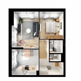 2-к квартира, 52.5 м², 13/32 эт.