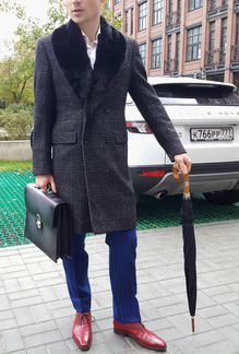 Пальто PAL zileri С воротником из меха норки