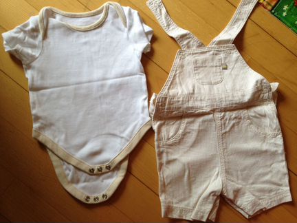 Боди+ полукомбинезон mothercare на 0-3 мес
