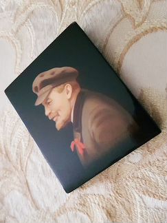 Лаковое панно Федоскино Ленин
