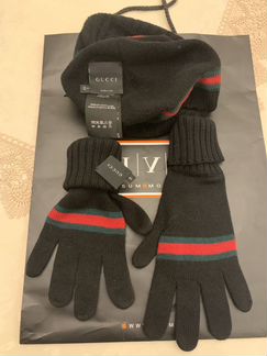 Шапка. Перчатки. Gucci. Оригинал