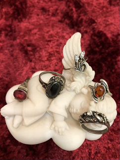 Серебряные кольца винтаж 5 шт