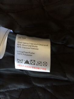 Тёплое шерстяное пальто 128-134