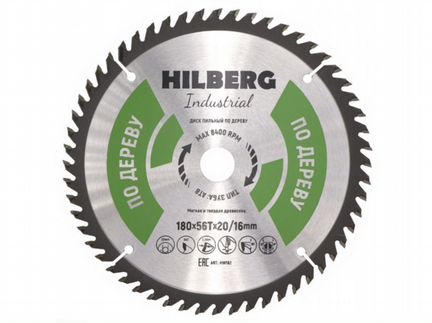 Пильный диск по дереву 180x56Tx20/16 Industrial