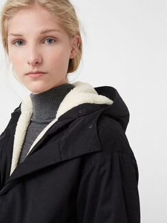 Чёрная парка Mango Marcos