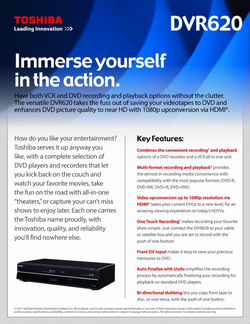 Новый Toshiba DVR620 DVD/VHS Recorder