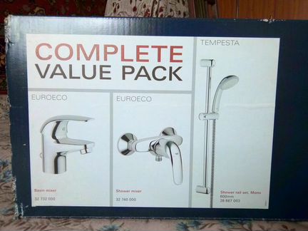 Комплект Grohe, смесители EuroEco + душ Tempesta