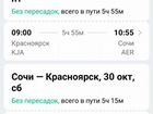 Продем билет Красноярск-Сочи-Красноярск
