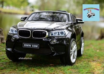 Детский электромобиль BMW X6M в черном цвете