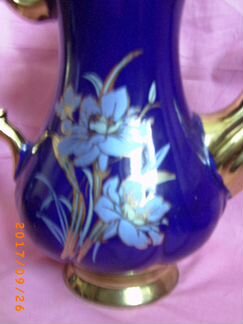 Сервиз кофейный прошлого века, кобальт, золот