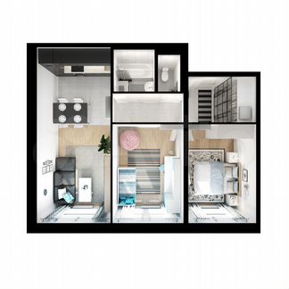 2-к квартира, 59.1 м², 3/15 эт.