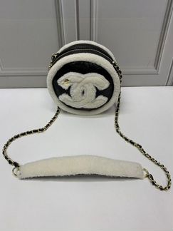 Новая круглая меховая сумка женская
