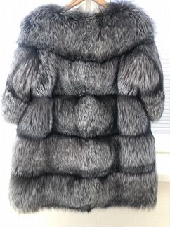 Полушубок из чернобурки женский размер 40-42 (xs-s