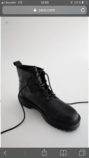 Ботинки кожаные zara, 42 р-р