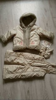 Теплый зимний комплект на рост 74