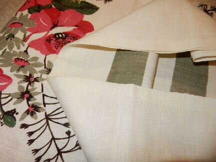 Скатерть лен цветы