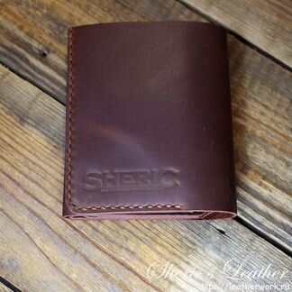 Кошелек trifold из кожи crazy horse