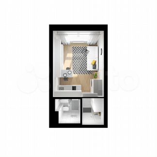 Квартира-студия, 19.7 м², 19/32 эт.