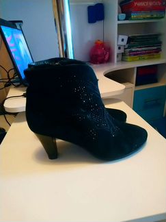 Ботильоны замша