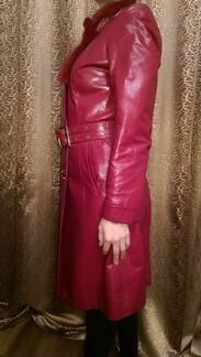 Пальто кожаное
